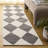 Ebony Hand Tufted Wool; Cotton Geometric Indoor Rug-793152375