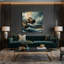 «Nautical Jumelles», art mural sur toile noire-1078851348