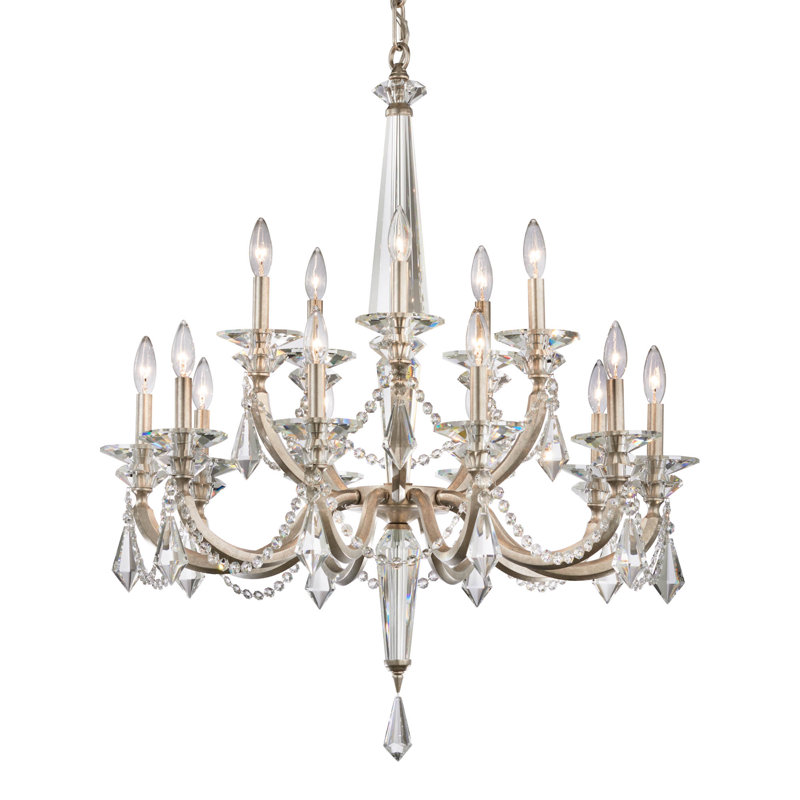 Verona 15 - Light Chandelier, Antique Silver