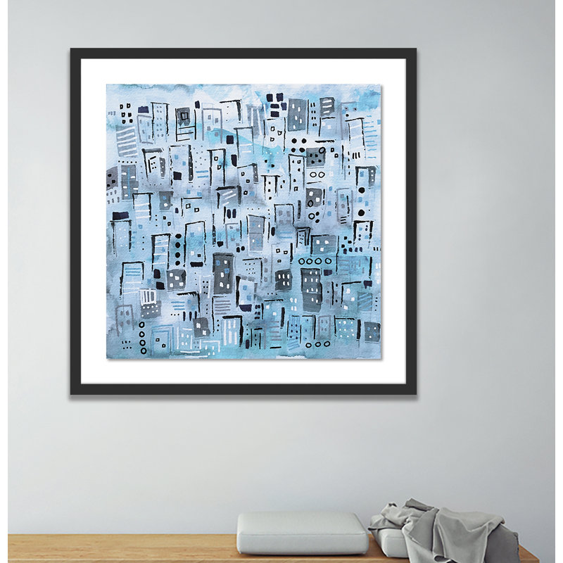 Rainy Weekend Print by Melanie Biehle, Black, 40" H x 40" W x 2.5" D