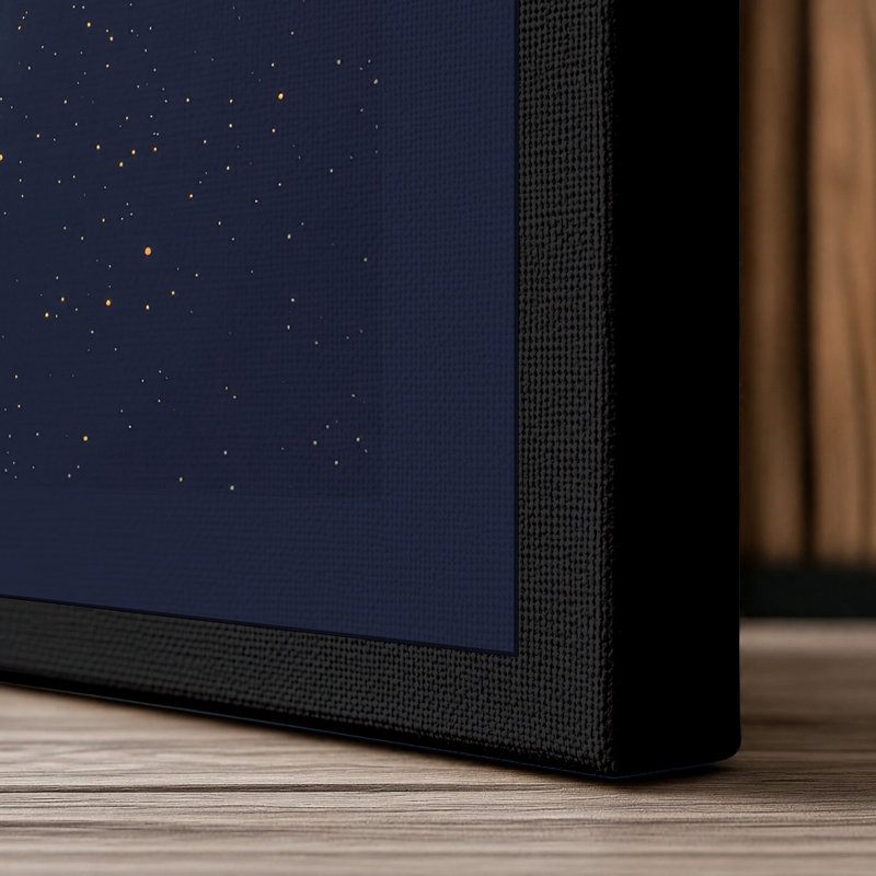 Rocket Through Stars Modern - Wrapped Canvas, 18x12 - 45.7 x 30.5 cm, Black Border
