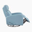 Fauteuil inclinable et oscillant pivotant en cuir fleur de qualité supérieure de 31,5 po avec pivot à 360 degrés Louis, mouvement doux et mousse enveloppée de Dacron-462848221