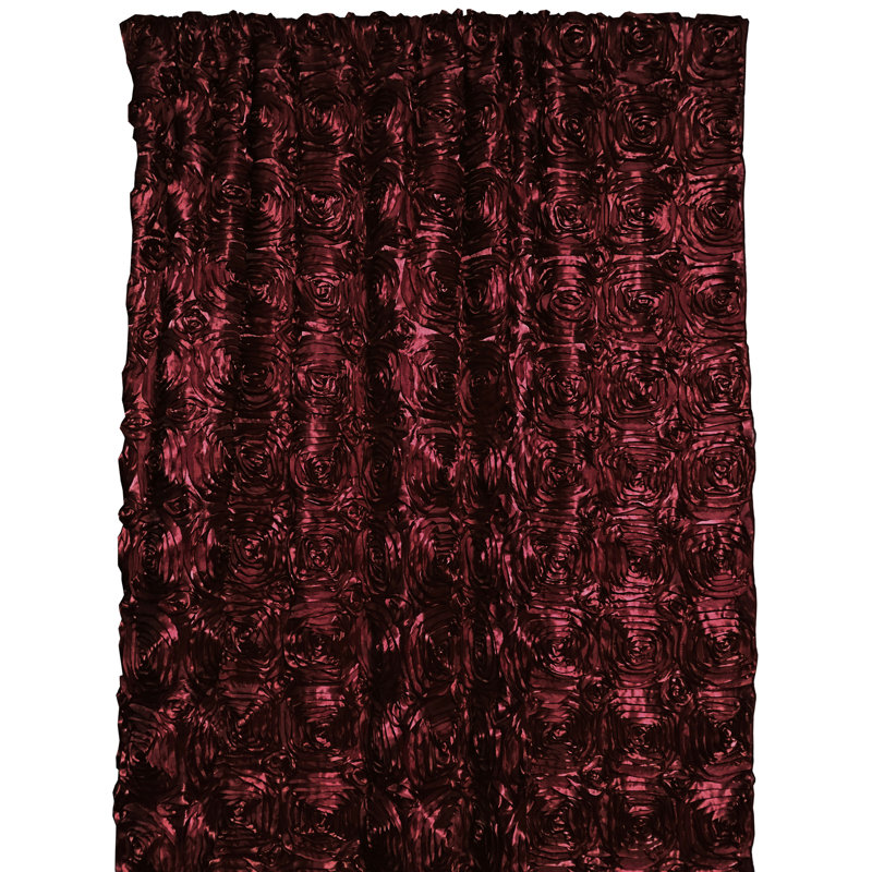 Rideau obscurcissant en polyester Pekanbaru, L 54 po x L 72 po, Bourgogne