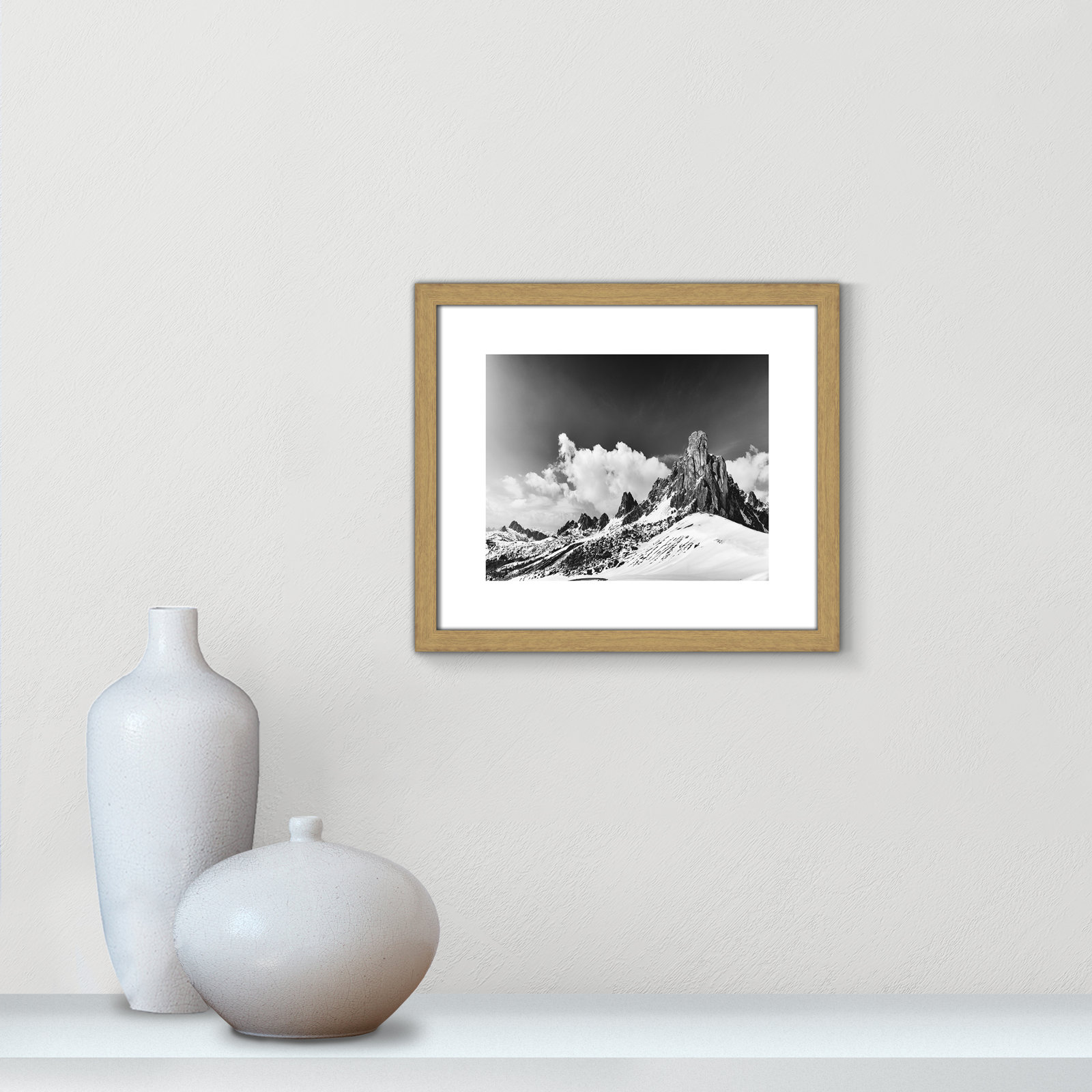 Dragon's Tail by Lars Van De Goor, 13" H x 15" W x 0.75" D, Natural Framed