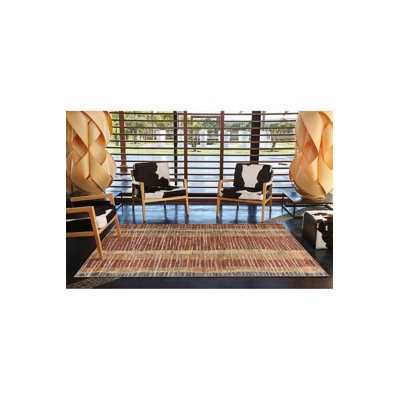 Tapis décoratif à rayures tissé et moderne lavable à la machine