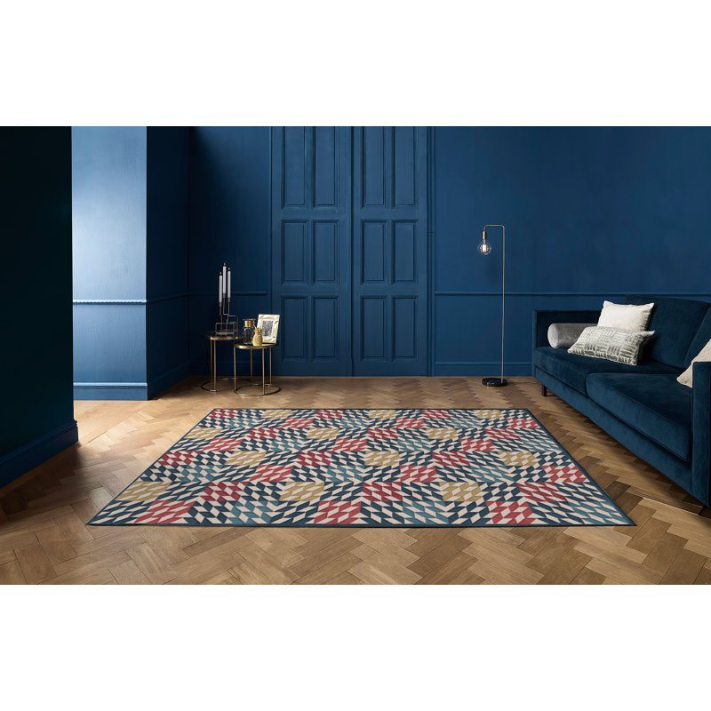 Garica Geometric Viscose Area Rug, Rectangle 160 x 230cm
