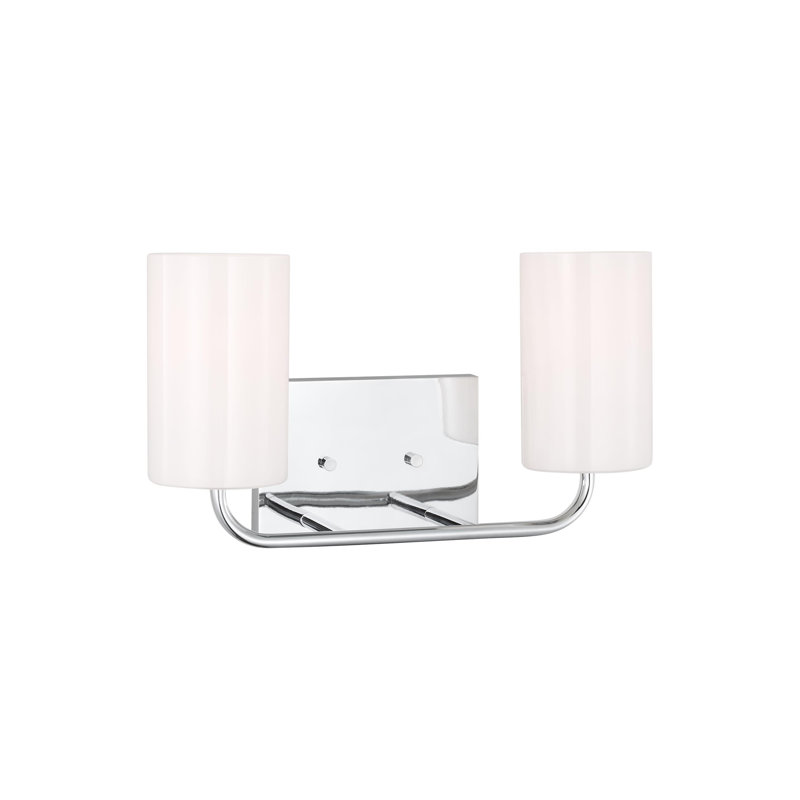 Éclairage pour meuble-lavabo à 2 lumières Vincente, Chrome, Oui