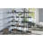 5 Tier Bookcase Home Office Open Bookshelf, Vintage Industrial Style Shelf With Frame-2084559852