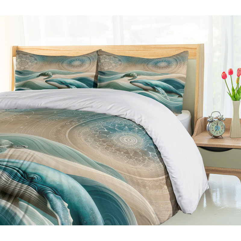 Nautical Duvet Cover, California King Duvet Cover + 2 Standard Shams