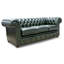Chesterfield 3 Piece Suite. 3 Seater Sofa + Club Chair + Queen Anne Wing Chair Leather Sofa Suite Offer Antique-1109694199