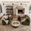 Canapé d'angle modulaire incurvé, canapé semi-circulaire nuage avec assise profonde et confortable, canapé lounge moderne avec 4 coussins, canapé combinable flexible pour salon, chambre et maison-133933897