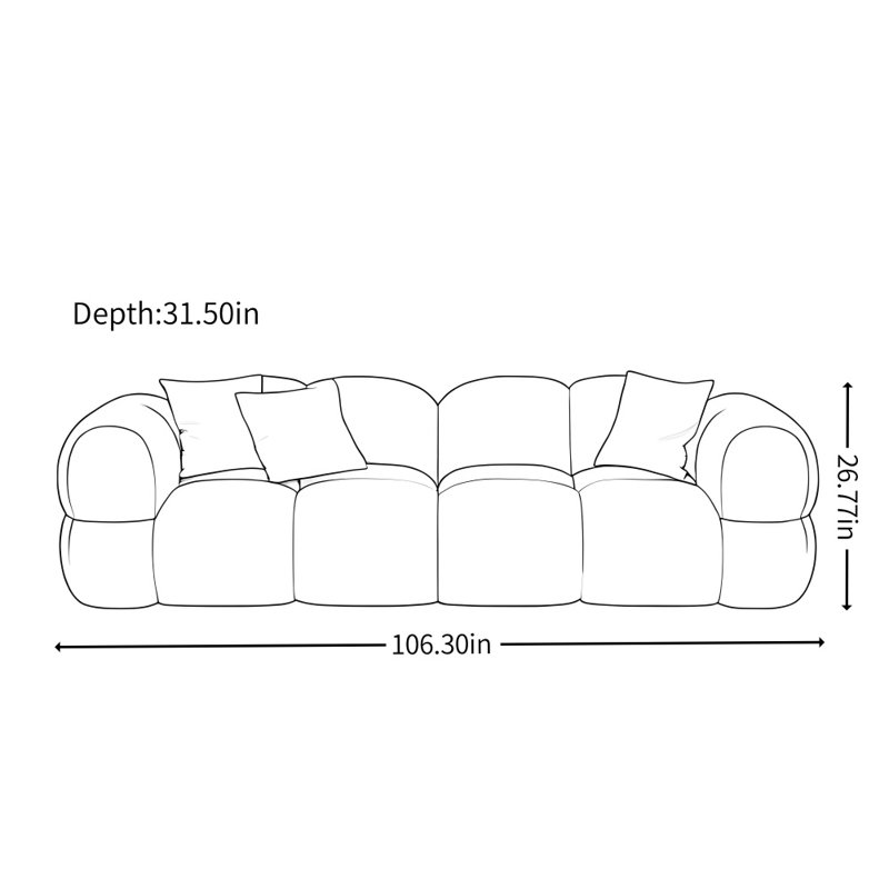 French Simple Cream Style Sofa