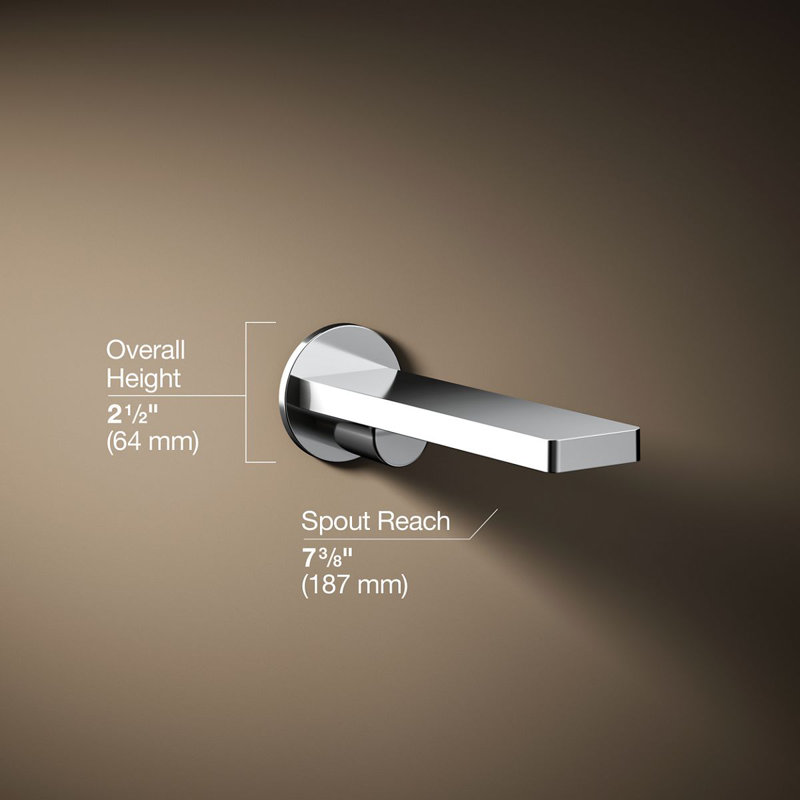 Composed® Wall-Mount Tub Spout, Polished Chrome