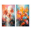 «Orange Pink Palm Trees Abstract», 2 pièces-2050708325-2050708330