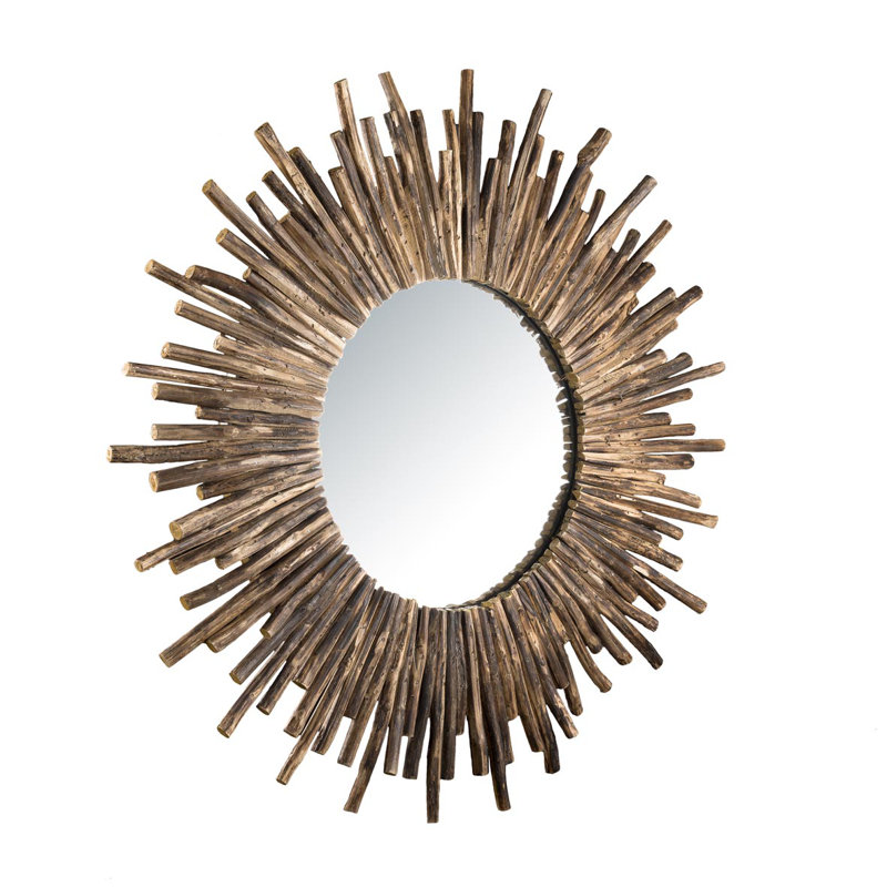 Reading Wood Flat Wall Mirror