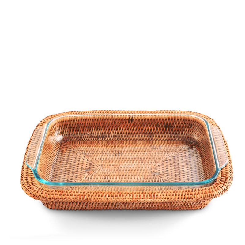 Vagabond House Rectangle Rattan Casserole Bakeware