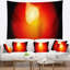 Tapisserie sphère misty rouge incandescente abstract-28495584