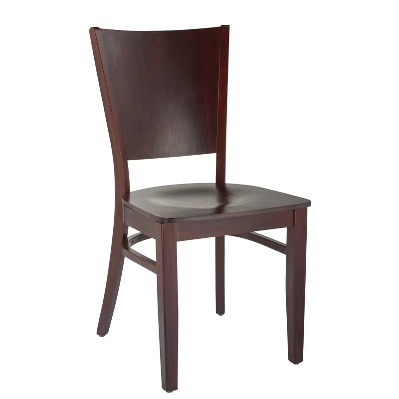 Calina 18'' H Beech Solid Wood Side Chair, Dark Mahogany