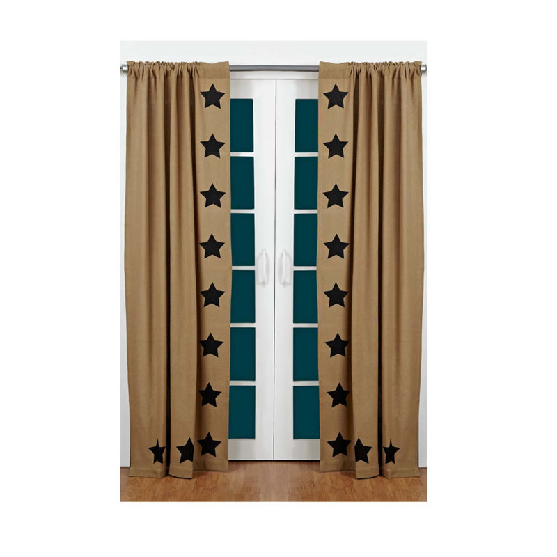 Paire de rideaux semi-transparents avec passe-tringle Tiller