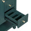 30 Inches Transitional Style Bathroom Vanity Cabinet Combo with Ceramic Sink, Blue-271668299