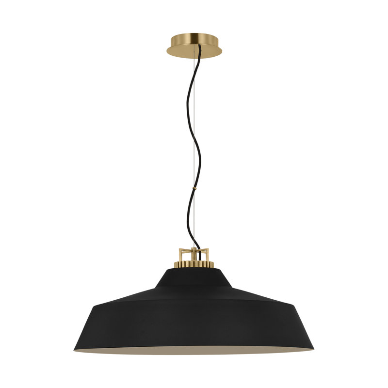 Forge 1 - Light LED Pendant, Nightshade Black, 12" H x 28" W x 28" D