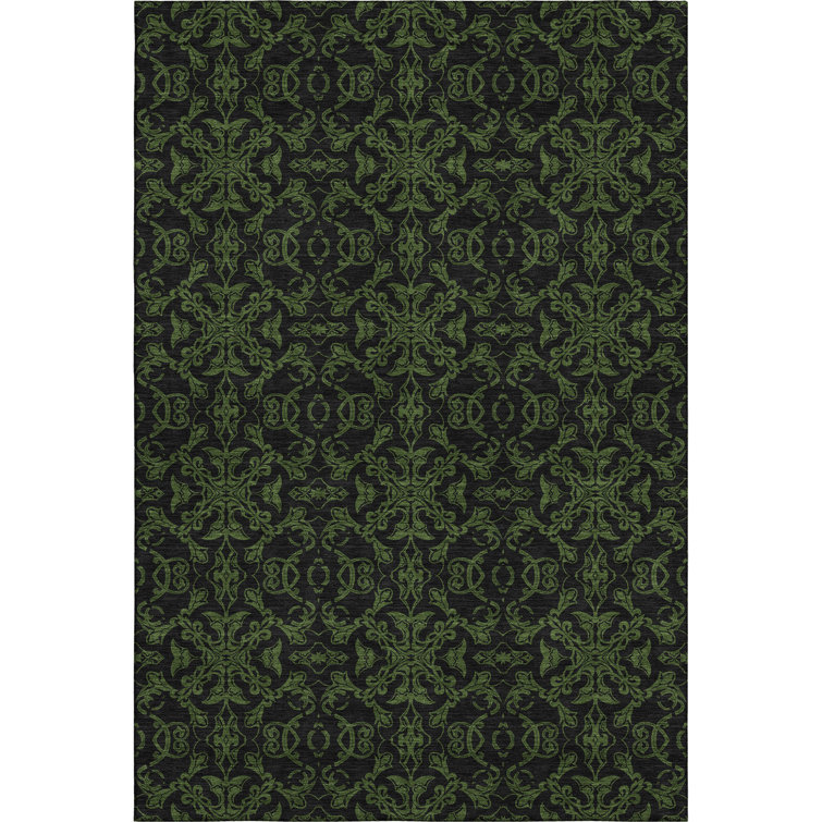 Premium Machine Washable Prisco Olive Rug