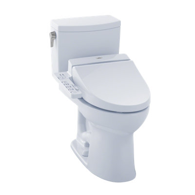 Toilette allongée deux pièces 1,0 GPF Drake® II 1G et siège de bidet WASHLET® C100 (siège WASHLET inclus)