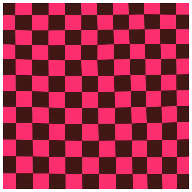 Coussins roses et noirs à carreaux, 16 x 16 pouces