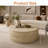 Round Coffee Table with Marble Pattern