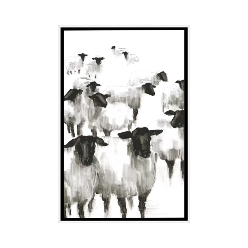 Print, H 40 po x l 26 po x P 1,5 po, Toile blanche encadrée, Pas de tapis