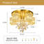 Lustre en cristal moderne à encastrer pour îlot de cuisine pour salle de bain (5 lumières)