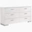 Commode 6 tiroirs blanche ultrabrillante