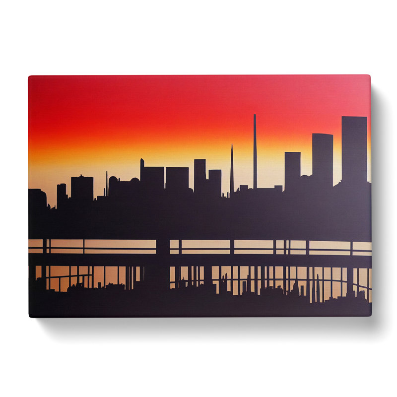 Engaging Skyline Architecture - Wrapped Canvas Print, 40cm H x 60cm W x 3cm D