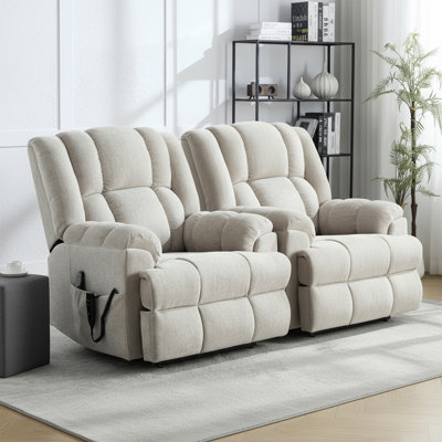 Dual Power Lift Recliner With Heat And Massage, Infinite Position, 180°reclining, Sidepocket
