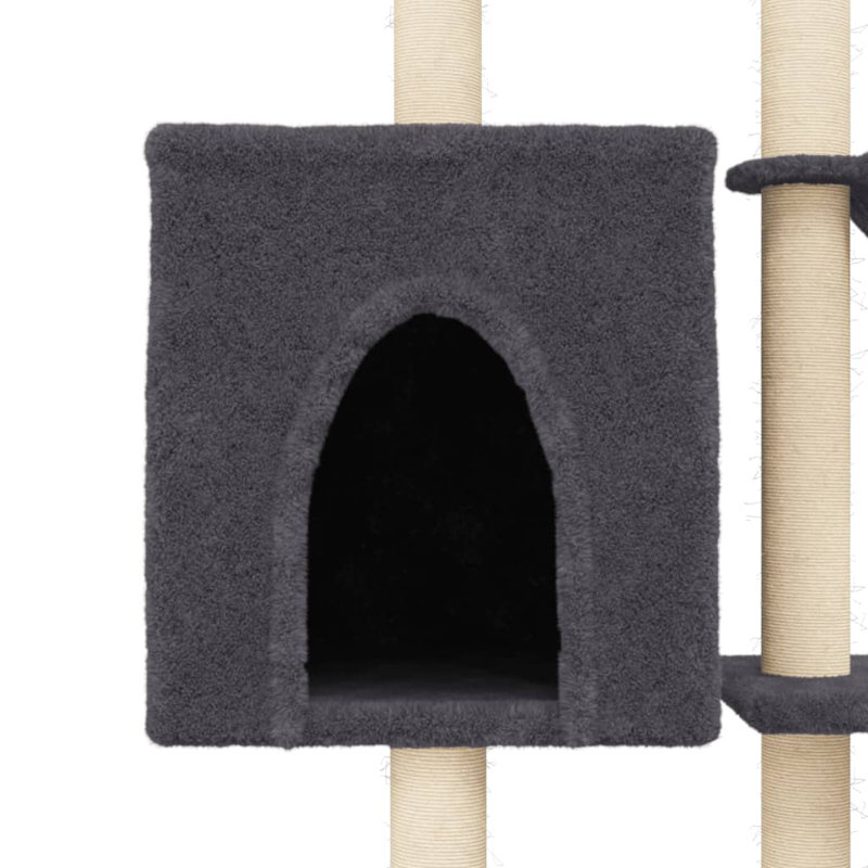 145cm H Cat Tree, Dark Grey