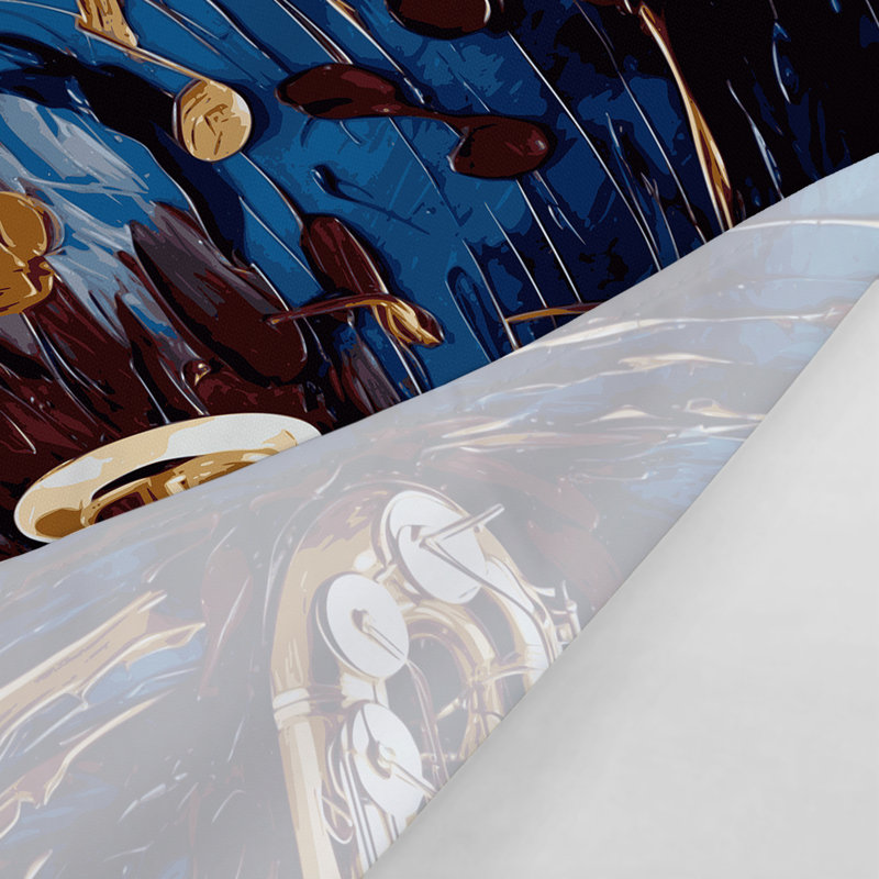 Tapisserie murale «Music Saxophone», 68 po x 80 po