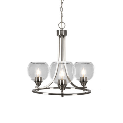 Paramount Uplight 3-Light Chandelier -  Toltec Lighting, 3403-BN-4100