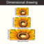 Ensemble de 3 tapis de cuisine tournesol