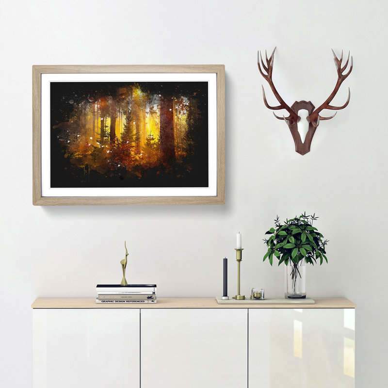 Mystery Forest - Framed Print, Oak Framed, 62cm H x 87cm W x 2cm D