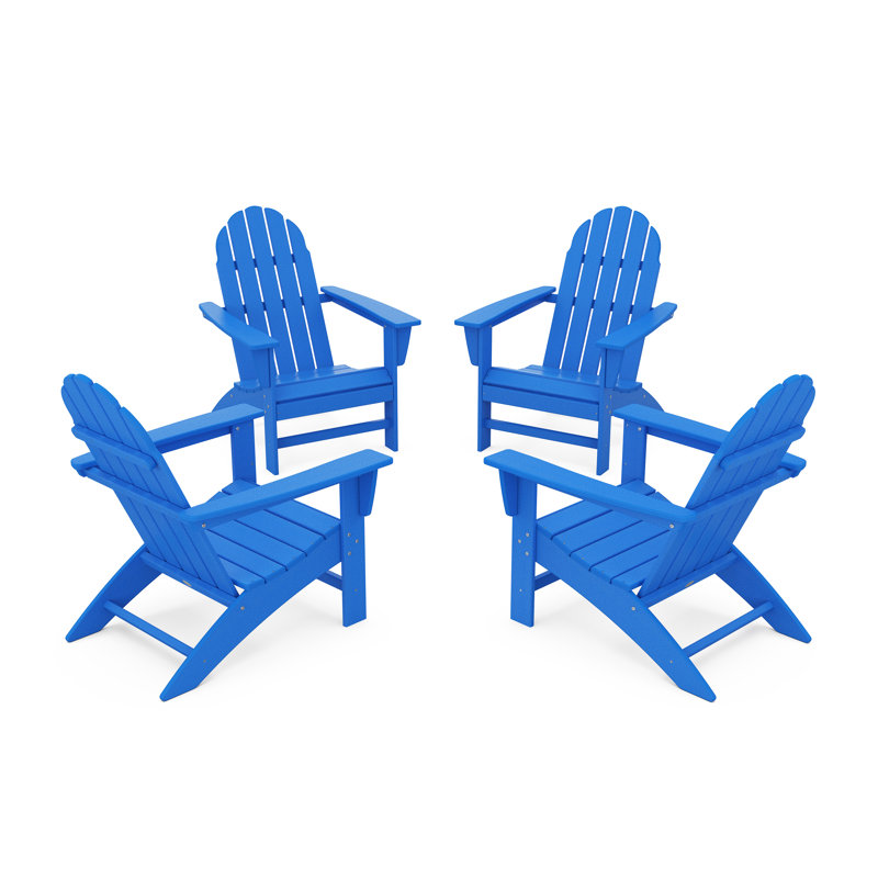Ensemble de conversation POLYWOOD Vineyard Adirondack, Bleu pacifique