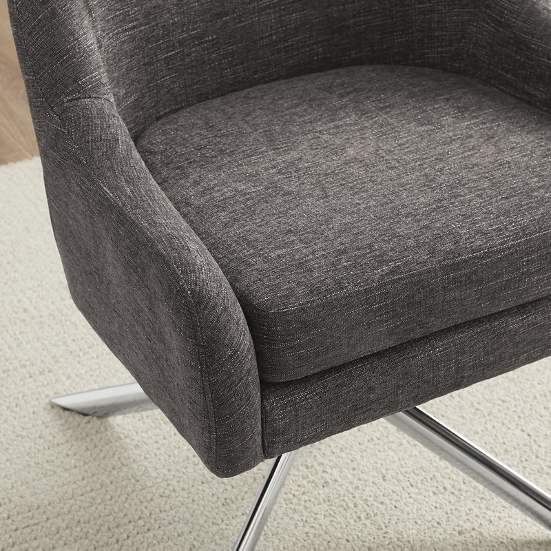 Chaise d'appoint pivotante Dezrae Mid Century, gris