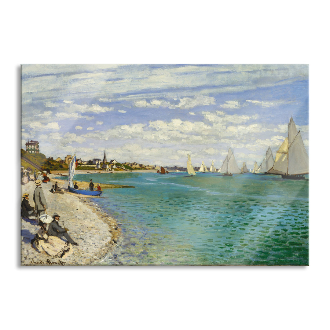 Glasbild Claude Monet - Aussicht von Vétheuil- Impression