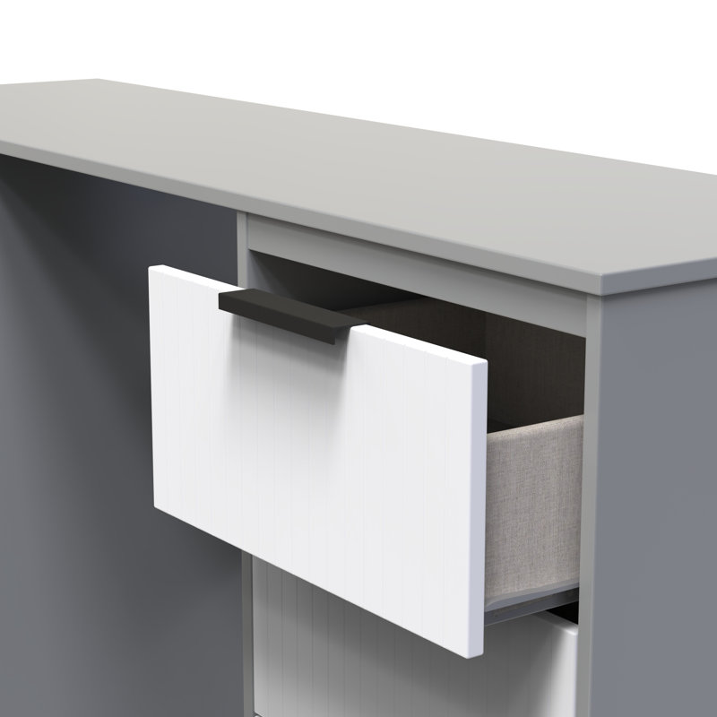 Berklie Dressing Table, White Matt/Dusk Grey