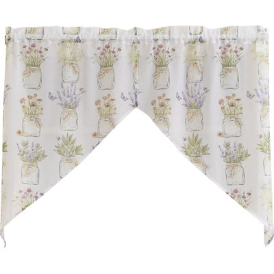 Amaliya Floral Swag Window Valance