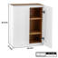 Armoire murale à double porte en bois massif blanc pour garage de rangement multifonctionnel, tablettes réglables, charnières à fermeture en douceur, utilisation pour la lessive imperméable, finition laquée, durabilité à long terme