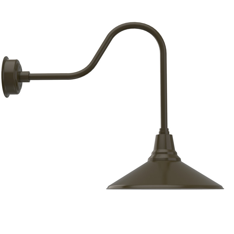 Luminaire de grange d’extérieur Albali, H 26,97 po x l 18 po x P 34 po, Bronze acajou