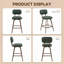 Swivel Upholstered Faux Leather Bar Stool-153194065