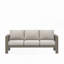Canapé de patio 75 po 3 places toutes saisons en métal avec coussins épais beige et structure kaki-1924295794-1924295795