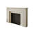 Beige Solid Wood Electric Fireplace