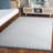Dejon Hand Woven Wool/Cotton Geometric Rug in Blue/Ivory-1196300553